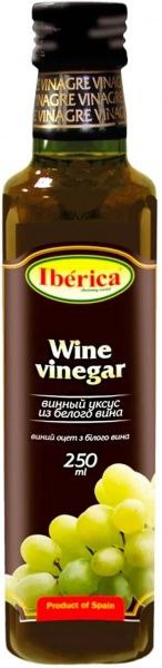 Оцет винний Iberica з білого вина 6% с/б 250мл